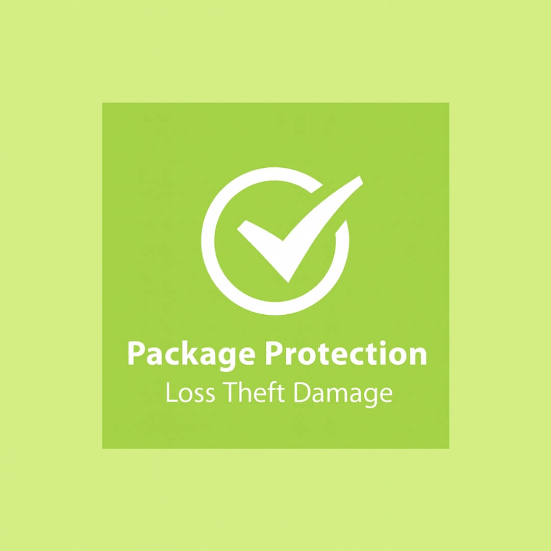 100% Insurance – Loss / Damage / Theft of Your Package
